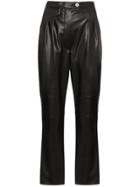 Nanushka High-rise Faux Leather Trousers - Black