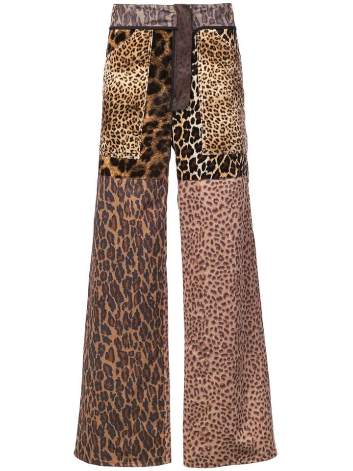 Oloapitreps Triple Leopard Trousers - Brown