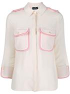 Elisabetta Franchi Contrast Trim Shirt - Neutrals