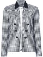 Veronica Beard - Vichy Blazer - Women - Cotton/spandex/elastane - 6, Black, Cotton/spandex/elastane
