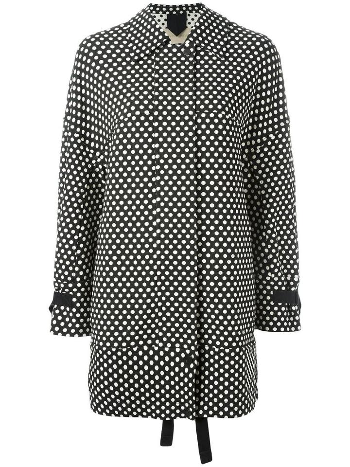Christian Wijnants 'joho' Polka Dots Coat, Women's, Size: 38, Black, Viscose/polyester/cotton/viscose