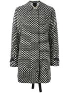 Christian Wijnants 'joho' Polka Dots Coat, Women's, Size: 38, Black, Viscose/polyester/cotton/viscose