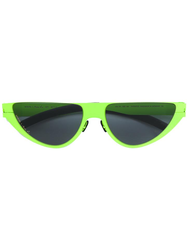 Martine Rose Cat Eye Frame Sunglasses - Green