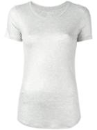 Majestic Filatures Metallic T-shirt, Women's, Size: Ii, Grey, Spandex/elastane/viscose