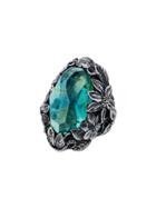 Lyly Erlandsson Blue Winter Ring - Silver/blue