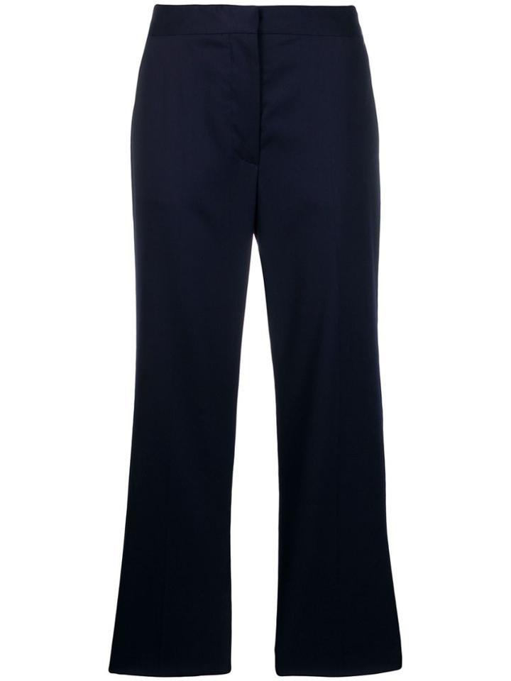 Stella Mccartney Cropped Straight Trousers - Blue