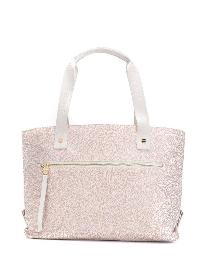 Borbonese Micro Print Tote - Neutrals