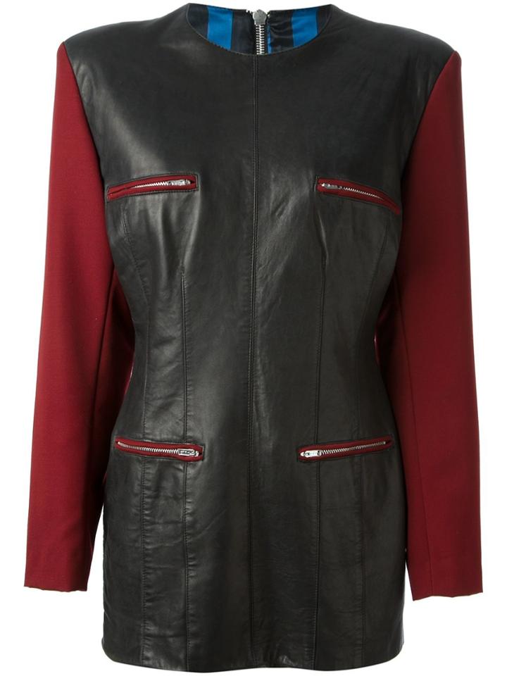 Jean Paul Gaultier Vintage Contrast Sleeve Dress - Black