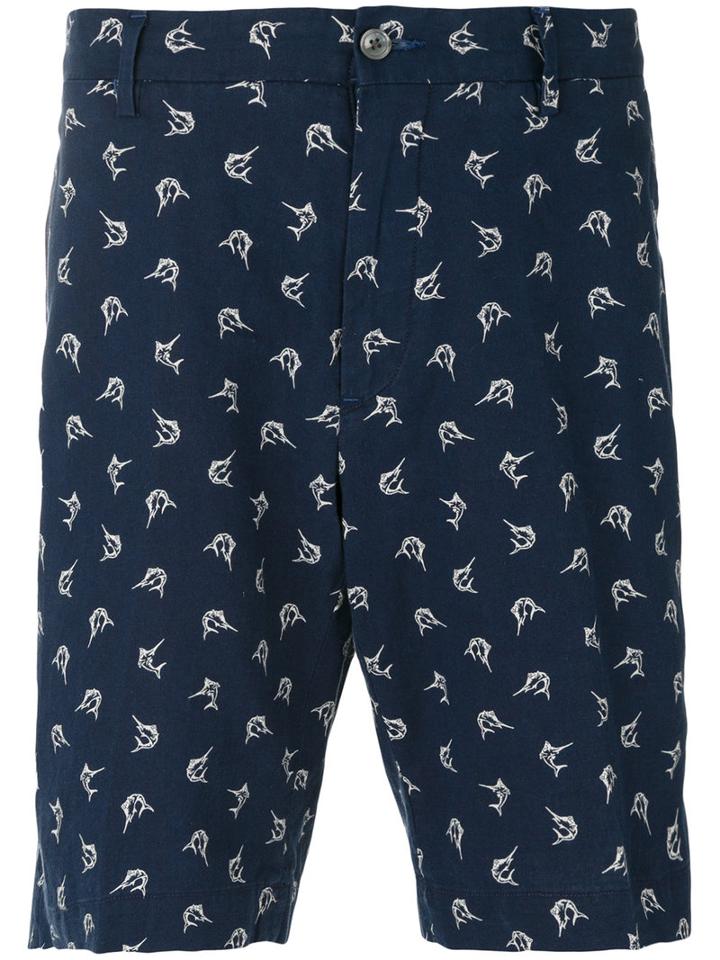 Polo Ralph Lauren - Sharks Print Shorts - Men - Cotton/linen/flax - 31, Blue, Cotton/linen/flax