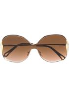 Chloé Eyewear Wendy Sunglasses - Gold