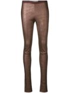 Rick Owens Skinny Pants - Brown