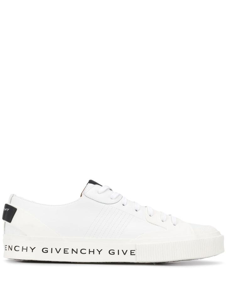 Givenchy Logo Print Tennis Sneakers - White