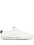 Givenchy Logo Print Tennis Sneakers - White