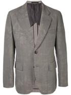 Comme Des Garçons Vintage Resin Coated Blazer - Grey