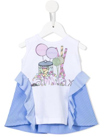 Valmax Kids - Printed Dress - Kids - Cotton/elastodiene - 18 Mth, White