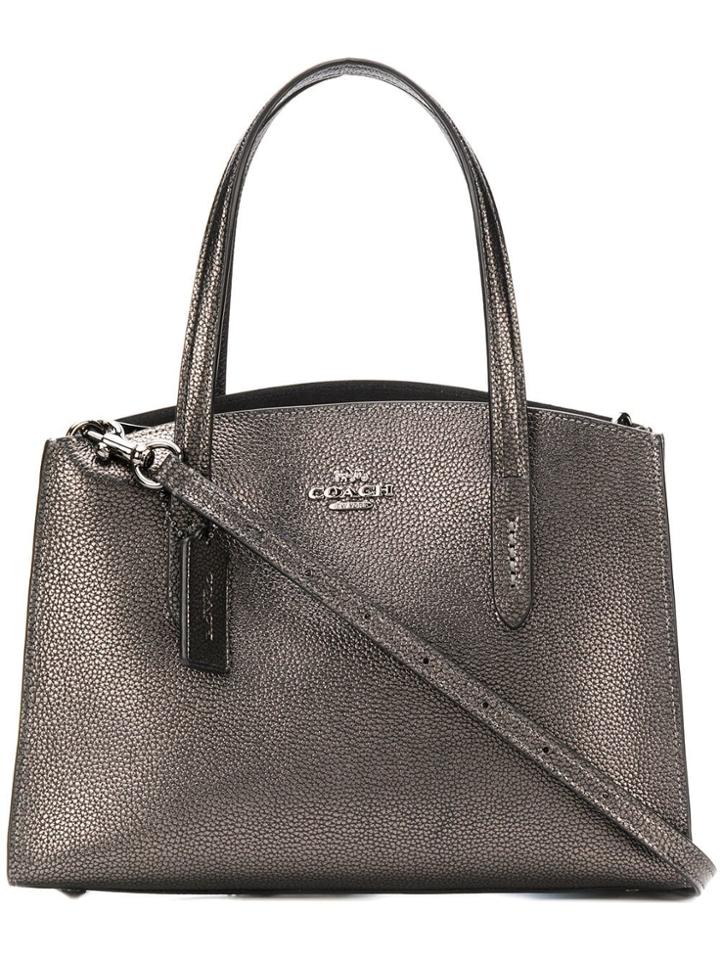 Coach Leather Crossbody Bag - Silver