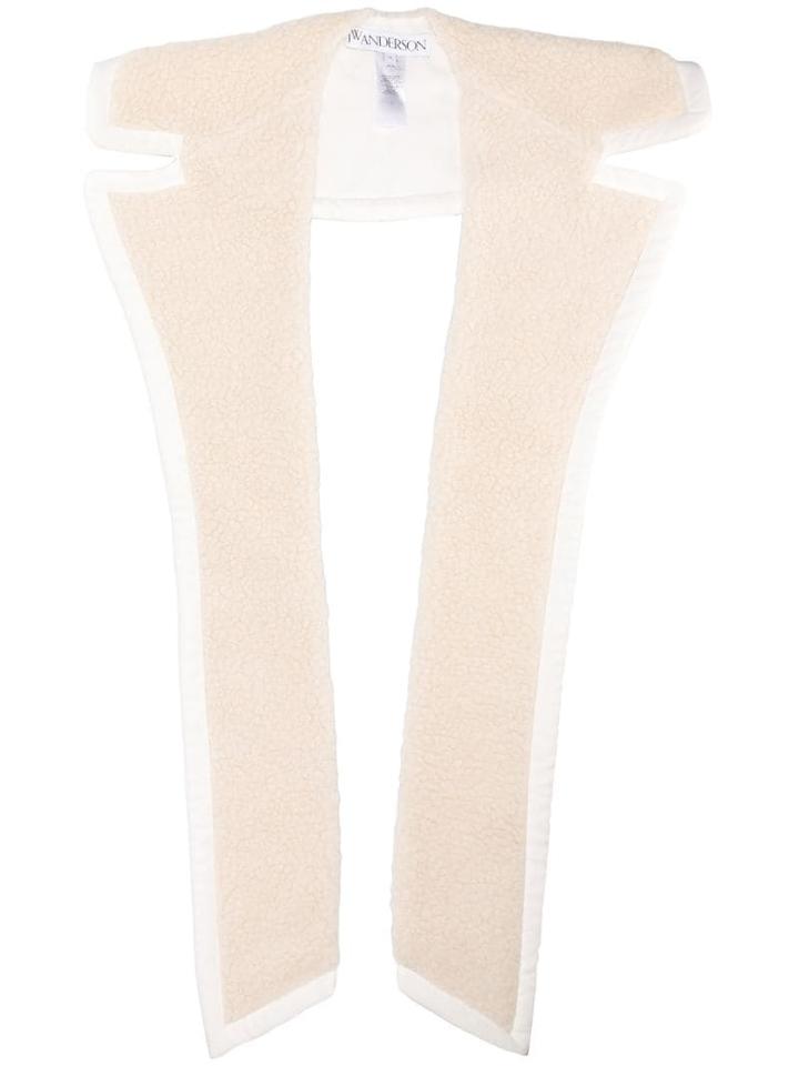Jw Anderson Long Lapel Scarf - White