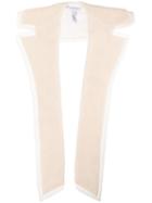 Jw Anderson Long Lapel Scarf - White