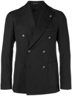 Tagliatore Double Breasted Suit Jacket - Black