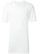 11 By Boris Bidjan Saberi Diagonal Seam Longline T-shirt, Men's, Size: Xs, White, Cotton