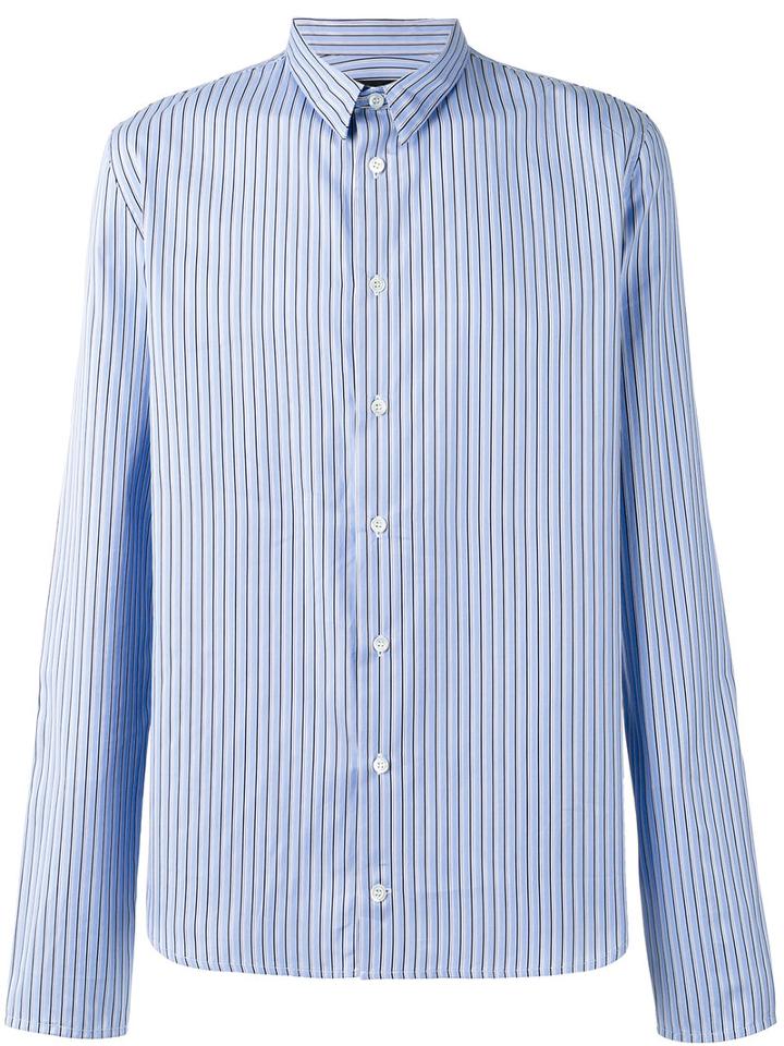 Y / Project Stripe Shirt, Adult Unisex, Size: 48, Blue, Cotton