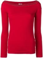 Liu Jo Scoop Neck Top - Red