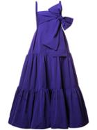 Rochas Oversized Bow Ball Gown, Women's, Size: 40, Pink/purple, Cotton/polyester