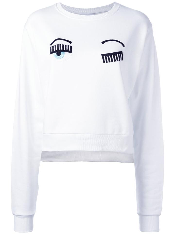 Chiara Ferragni - Flirting Sweatshirt - Women - Cotton - L, Women's, White, Cotton
