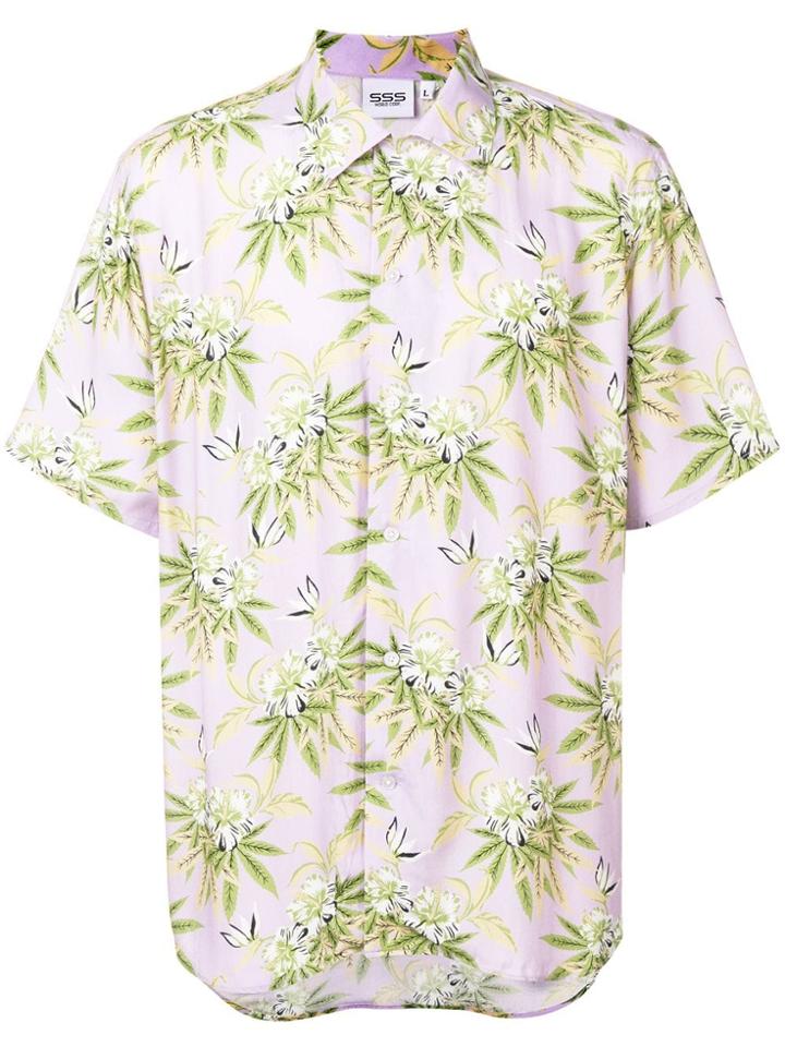 Sss World Corp Preacher Hawaiian Shirt - Pink & Purple