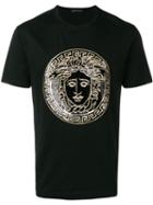 Versace Sequin Medusa Logo T-shirt - Black