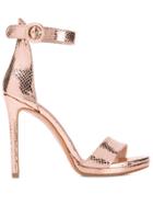 Albano Snake-effect Pumps - Metallic