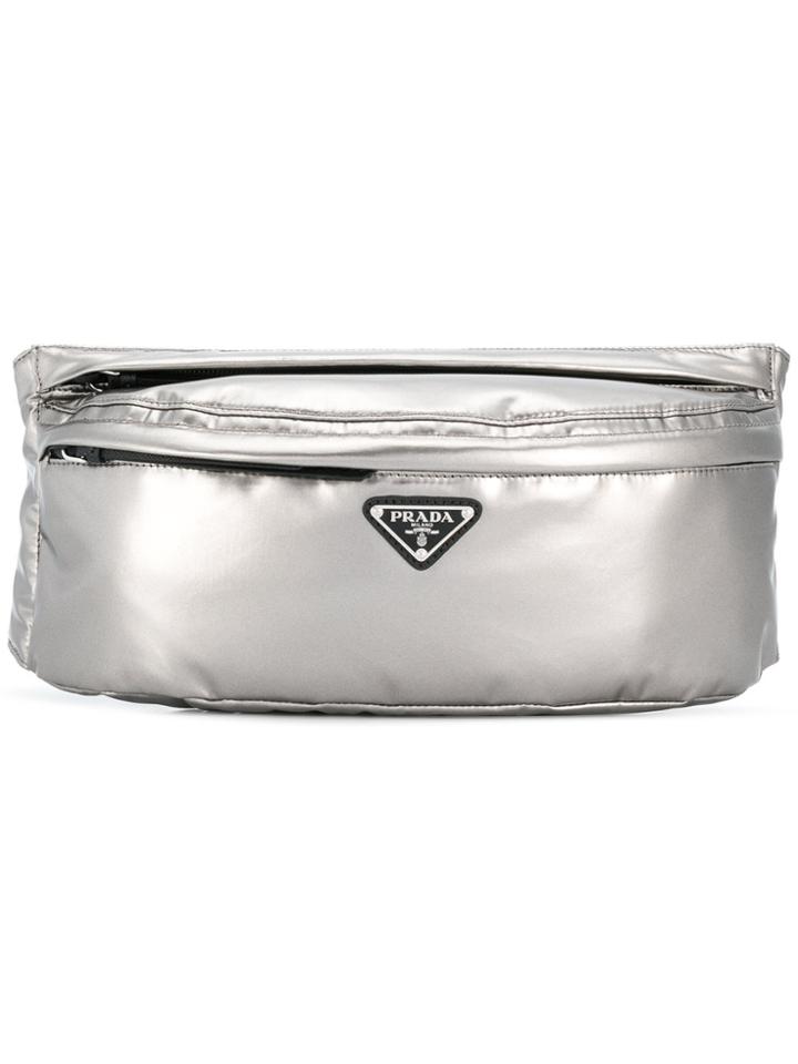 Prada Canvas Belt Bag - Metallic