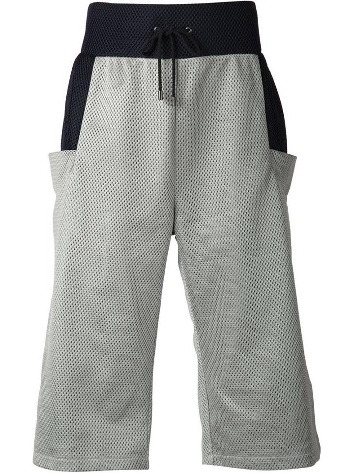 Ada + Nik Mesh Long Shorts, Men's, Size: Small, Grey, Polyamide