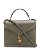 Saint Laurent Monogram Plaque Shoulder Bag - Green