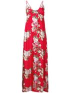 Pink Memories Empire Silhouette Floral Dress - Red