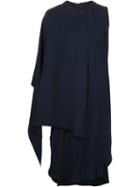 Adam Lippes Cape Sleeve Dress, Women's, Size: 8, Blue, Silk/viscose