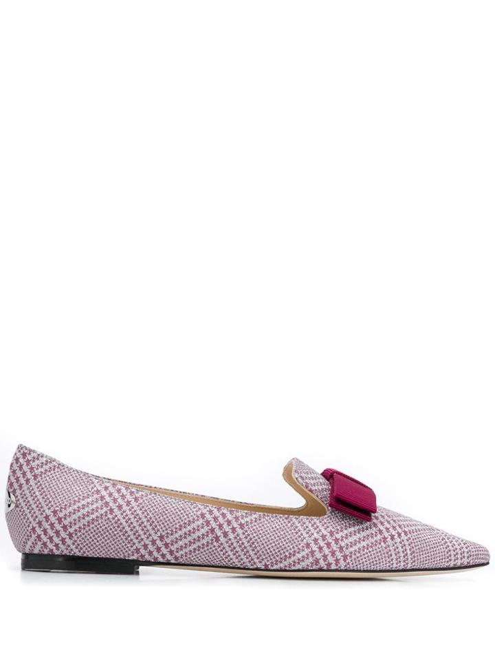 Jimmy Choo Bow Ballerina Slippers - Pink