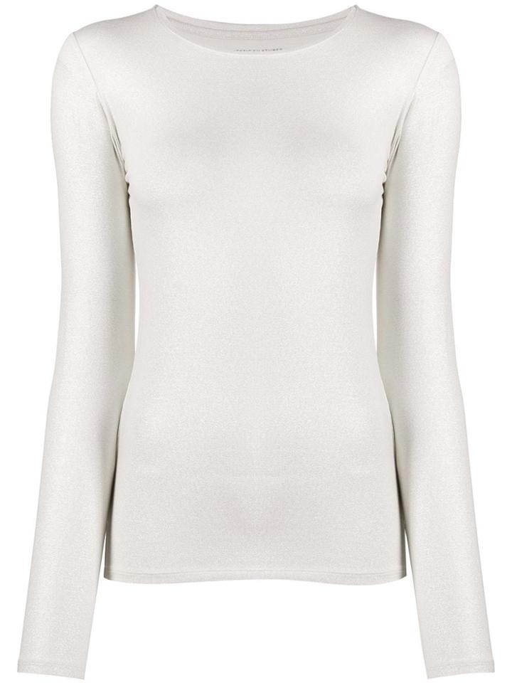 Majestic Filatures Crew Neck Jersey Top - White