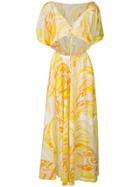 Emilio Pucci Cutout-detail Printed Maxi Dress - Yellow & Orange