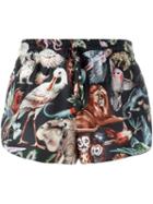 Valentino Animal Print Shorts