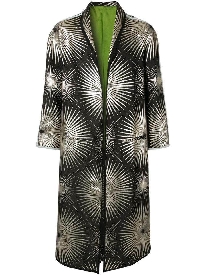 Haider Ackermann Foil Print Coat - Black