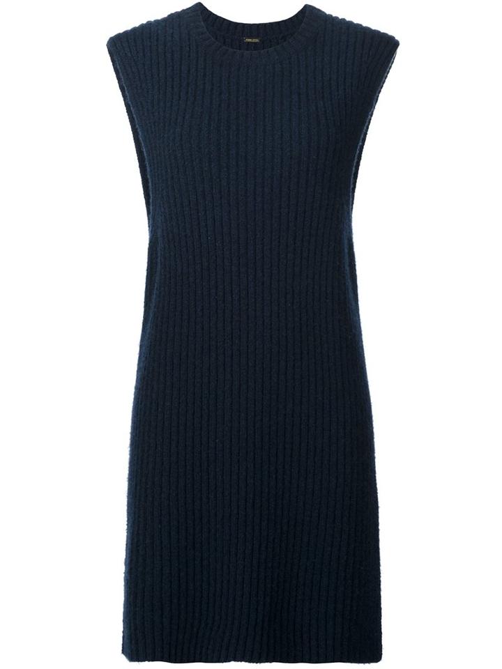 Adam Lippes Sleeveless Crew Neck Tunic, Women's, Size: Xs, Blue, Cashmere