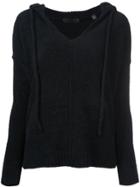 Atm Anthony Thomas Melillo Boho Hooded Jumper - Black
