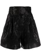 Dolce & Gabbana High Rise Jacquard Shorts - Black
