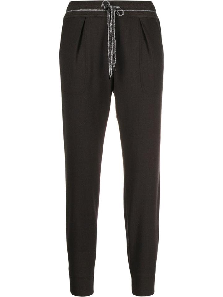 Lorena Antoniazzi Drawstring Tapered Trousers - Brown