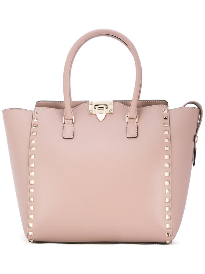 Valentino Valentino Garavani Rockstud Trapeze Tote - Nude & Neutrals