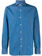 Barba Button Denim Shirt - Blue
