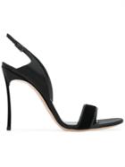 Casadei Velvet Strap Sandals - Black