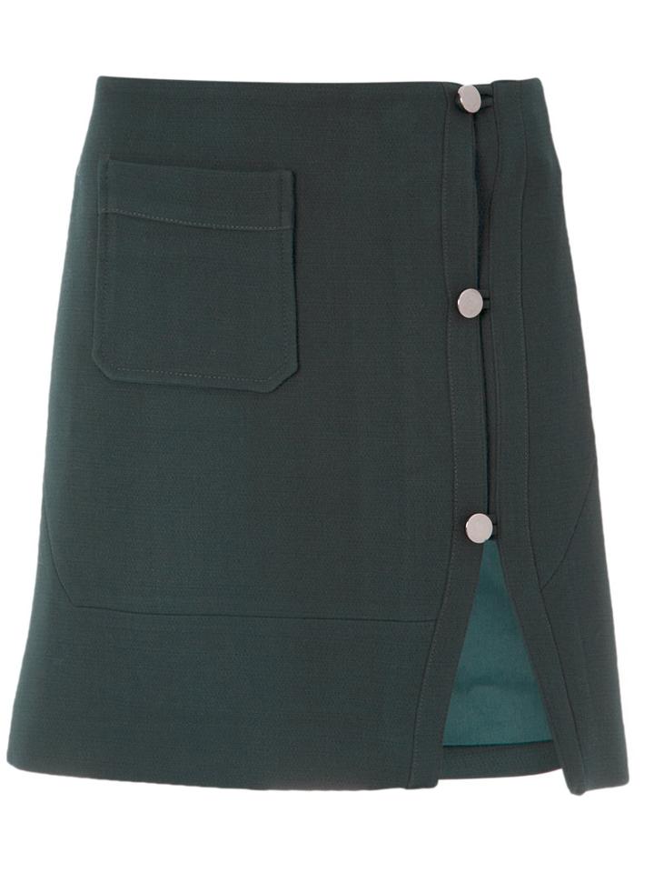 Egrey - Button-up Skirt - Women - Polyester/spandex/elastane/viscose - 40, Green, Polyester/spandex/elastane/viscose