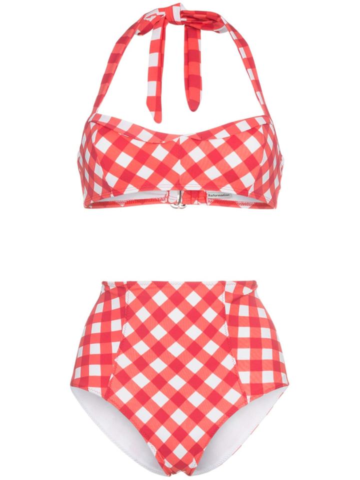 Reformation Betty And Mandalay Bikini - Red